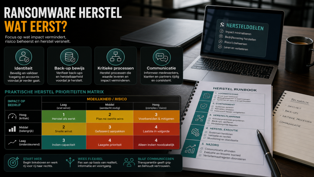 Identity-first herstel na ransomware: waarom accounts eerst komen
